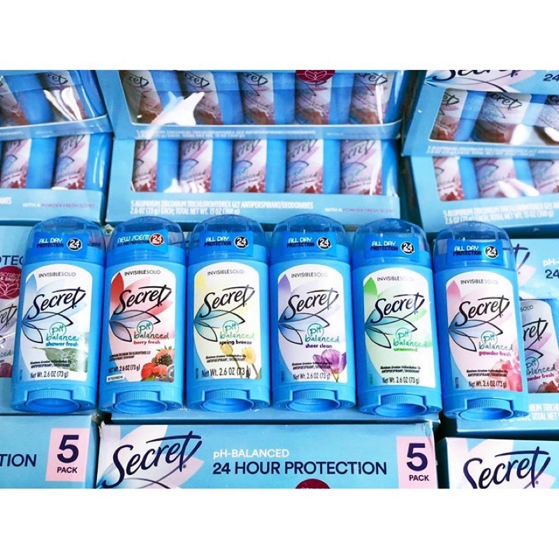 Lăn Khử Mùi Dạng Sáp Secret Khử Mùi Trong 24h - Lăn Nách Khử Mùi USA