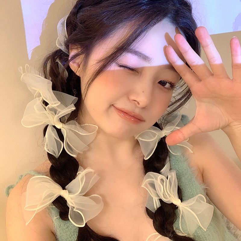 Dây Ruy Băng Trang Trí Tóc Thắt Nơ Phong Cách Hàn Quốc 2022 Mới