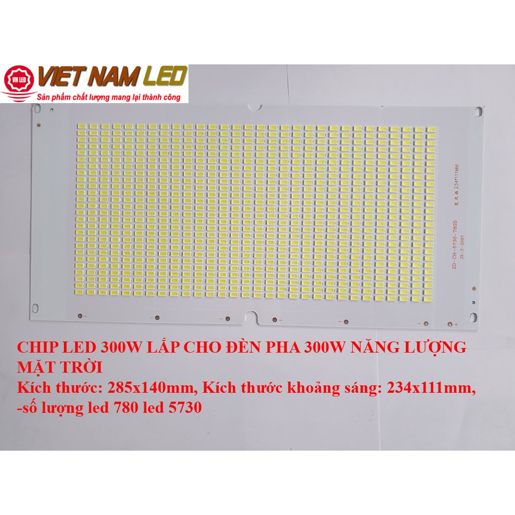 MẠCH ĐIỀU KHIỂN + CHIP LED 300W LẮP CHO ĐÈN PHA 300W NĂNG LƯỢNG MẶT TRỜI