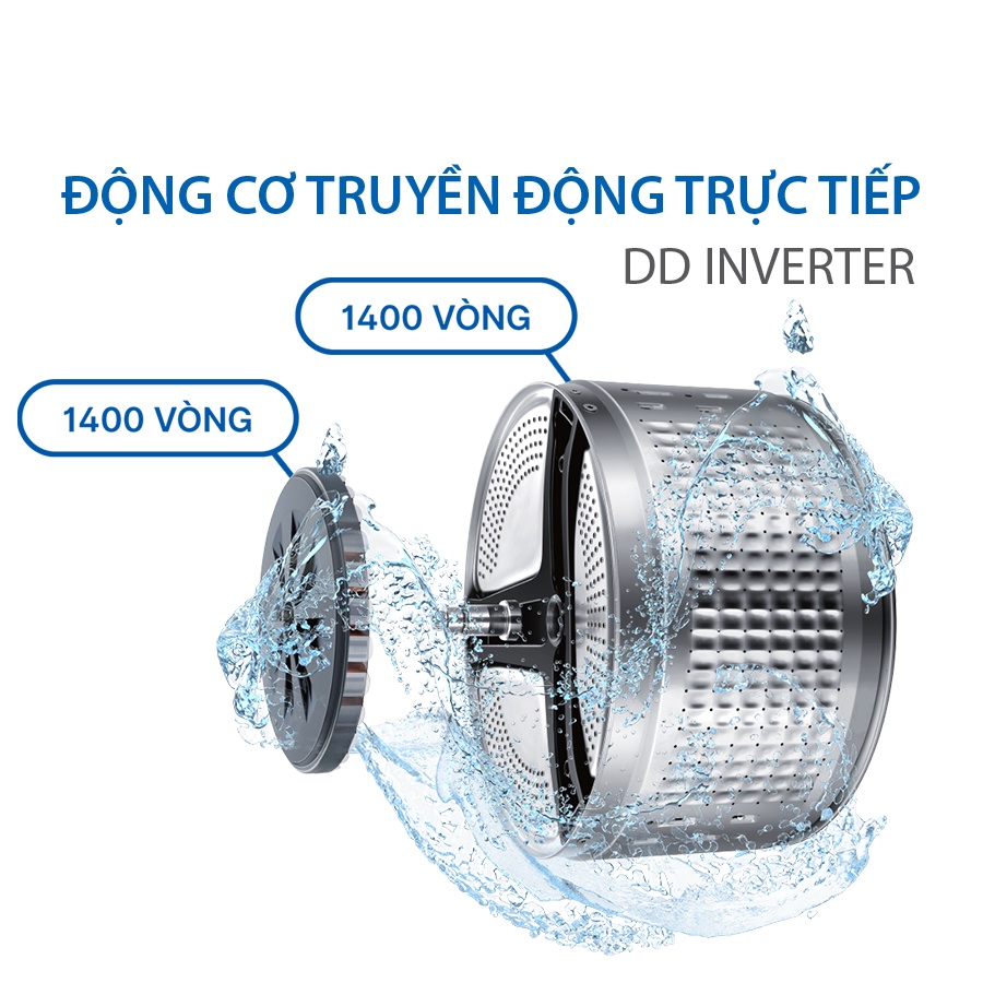 Máy giặt Aqua Inverter 11 kg AQD-DD1101G.PS