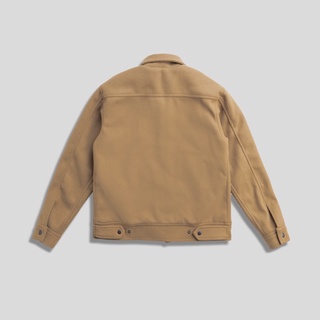 (Chính Hãng AMRISH) Áo Khoác Wool Zip Up Jacket- Nâu Coffee