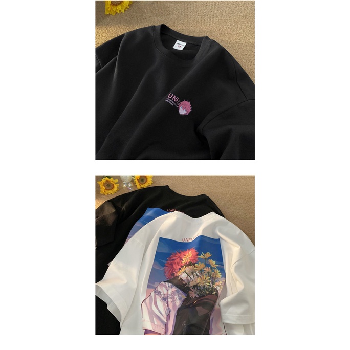 Áo Thun Tay Ngắn Dáng Rộng 2022 Họa Tiết Hoạt Hình Phong Cách Mùa Hè Mới Cho Nam