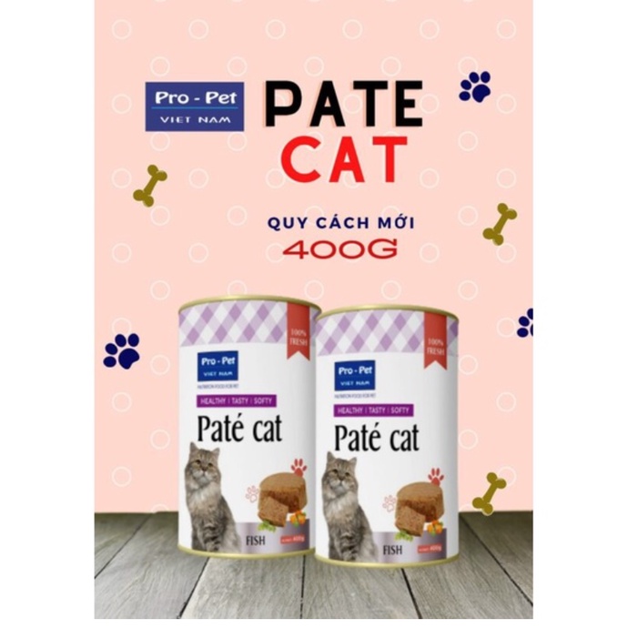 pate mèo vị cá PRO CAT lon 400g