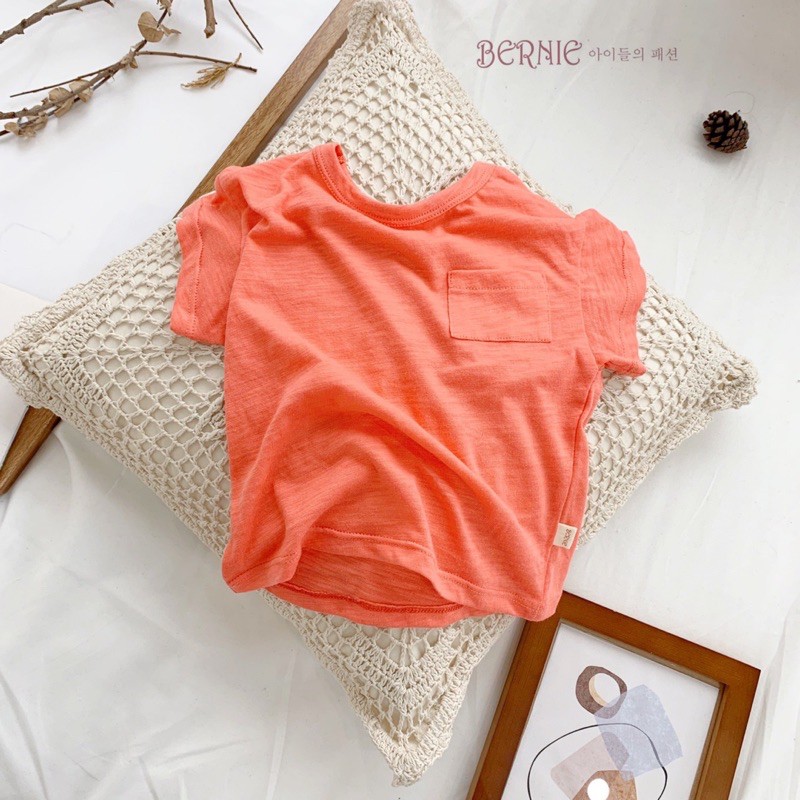 Áo phông trơn cotton xước cho bé