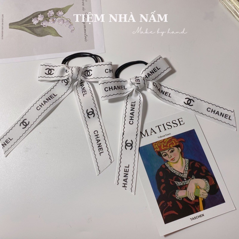 🎀 CỘT TÓC NƠ DÀI PHỐI CHỮ - [ Nhà Nấm handmade ]