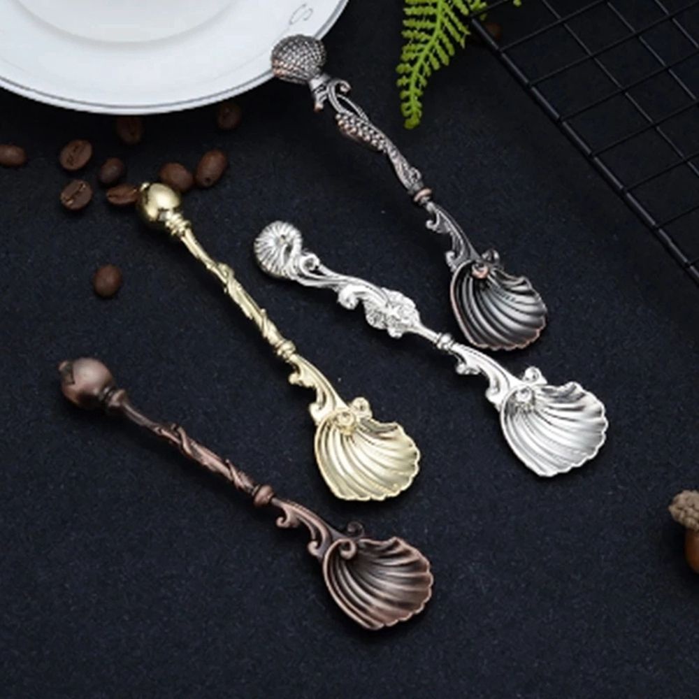 Muỗng cà phê AVALENTINE mini bằng hợp kim kẽm khắc họa tiết cổ điển