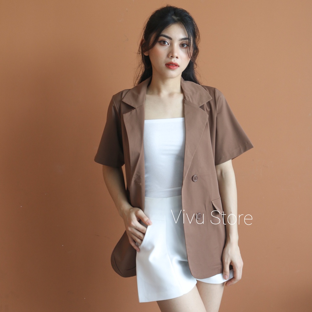 [Ảnh thật] Áo khoác blazer phong cách Hàn Quốc 2 lớp 4 cúc mẫu mới Áo vest nữ khoác ngoài | BigBuy360 - bigbuy360.vn