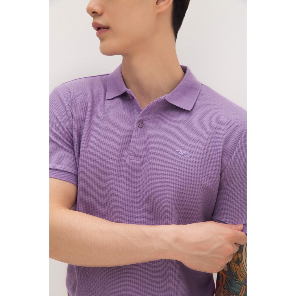 Áo Polo A/G Nam Cổ Bẻ Phom Slimfit Chất Liệu Cotton Thoáng Mát Không Nhăn Màu Tím