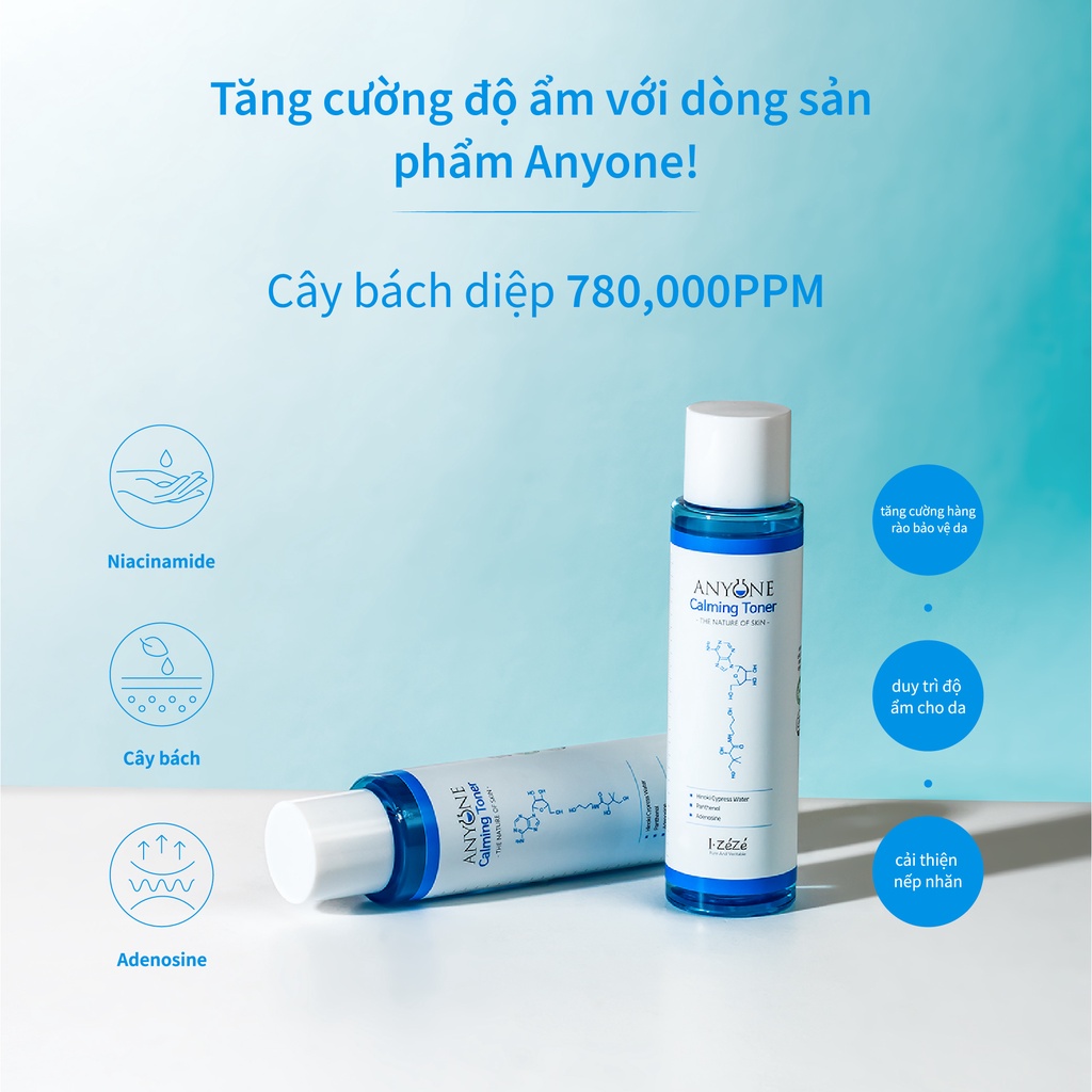 Toner làm dịu da IZÉZÉ Anyone dưỡng ẩm da hiệu quả 150ml
