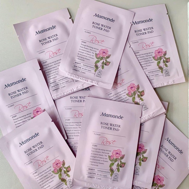 [Sample] Nước hoa hồng dạng miếng Mamonde rose water toner pad