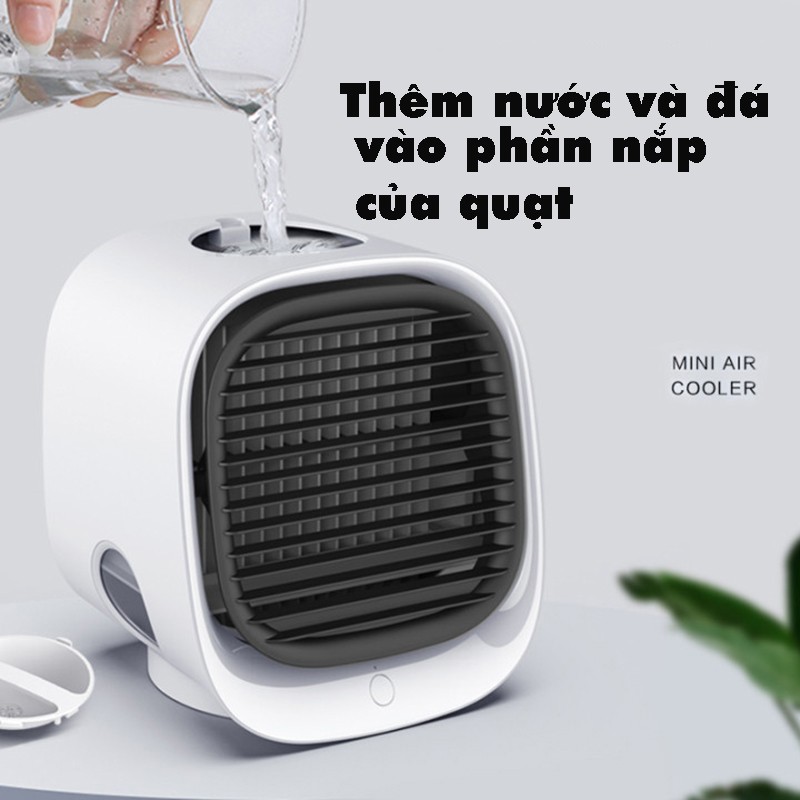 Quạt điều hòa mini- làm mát sâu- 3 cấp độ gió- bộ lọc cao cấp giúp ngăn chặn bụi mịn và lọc không khí