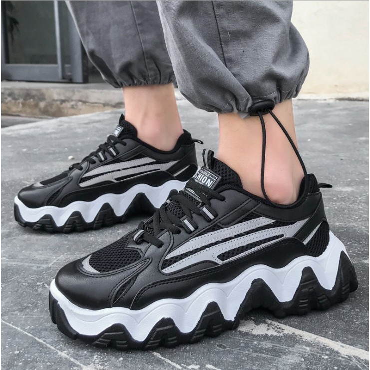 Giày Thể Thao Nam Cao Cấp Chính Hãng- giày Sneakers Nam Đế Cuộn Sóng Tăng Chiều Cao AVI- 345 | BigBuy360 - bigbuy360.vn