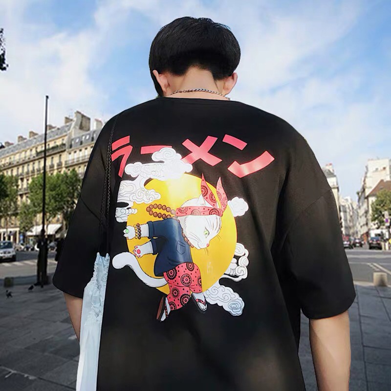 Áo thun tay lỡ unisex form rộng Thỏ Lão Đại nam nữ ulzzang Wind | BigBuy360 - bigbuy360.vn