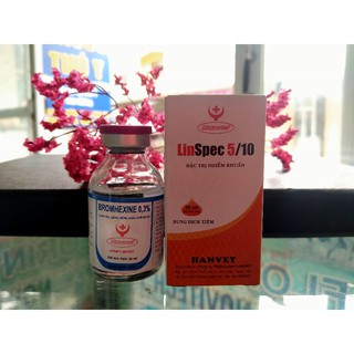 Cặp linspectin 5/10 + bromhexin 20ml cho gà đá, hen khẹc, khò hè, phân xanh, phân trắng