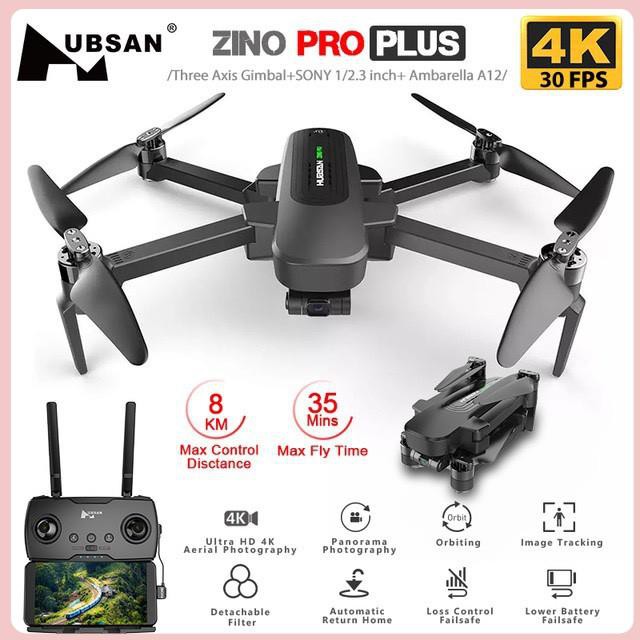 Flycam Hubsan ZINO Pro Plus, Gimbal 3 trục, Camera 4k 60fps, Thời gian bay 43 phút tầm xa 8Km - BẢO HÀNH 6 THÁNG
