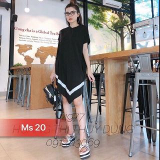 Đầm vạt chéo coton xuất cao cấp
