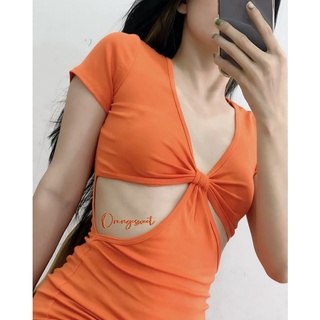 Đầm Body Khoét Eo Chất Dày Dặn Cá Tính (Ảnh Tự Chụp)KE