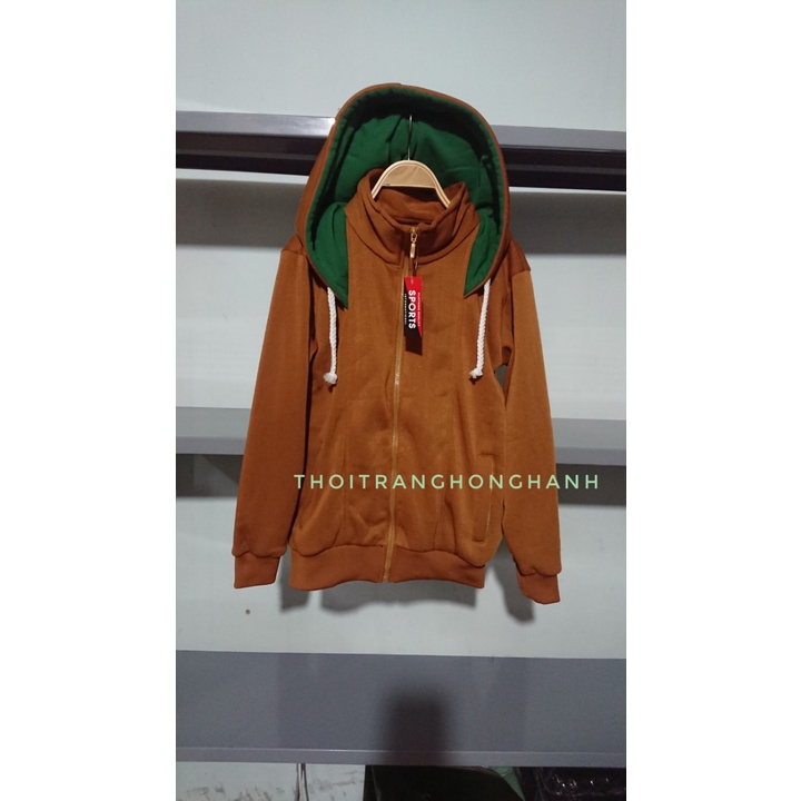 Áo khoác nỉ ngoại nón rộng