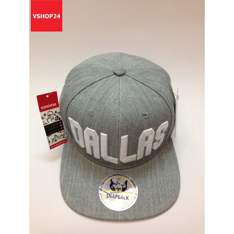 Nón snapback VNXK Dallas ghi xám