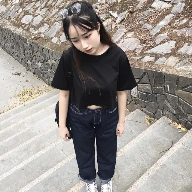 Áo Croptop Cổ Tròn Siêu Hot (Có ảnh thật + Clip ) - 711