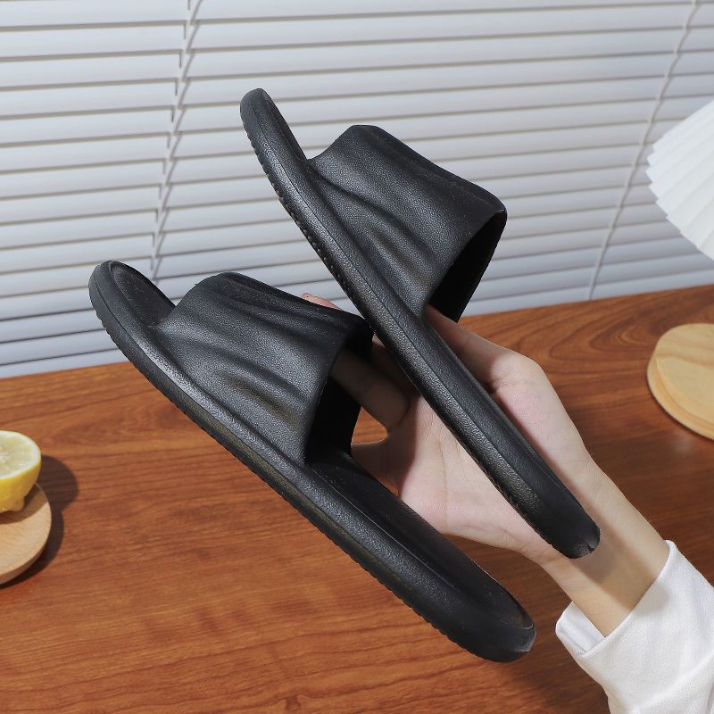 JY401 - Dép cao su đúc quai ngang vằn sọc đơn giản mang đi chơi, dép mang trong nhà