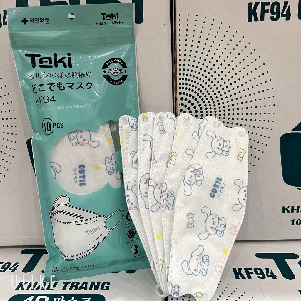 Khẩu trang KF94 Gấu Lotso + Milk Tea + Bear x Taki