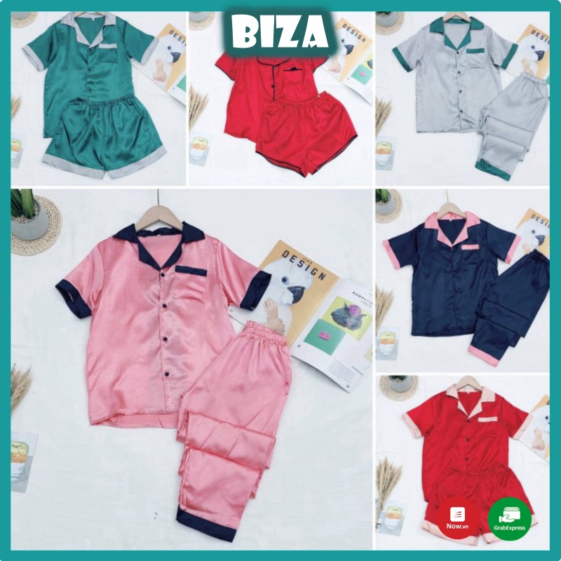PHI-1 Bộ Pijama Phi Lụa Đủ Màu Trendy #Đồ Ngủ | Đồ Bộ Nữ | Váy Ngủ | Pijama | Pyjama | Pizama -.