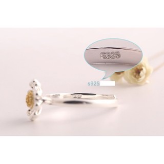 Nhẫn bạc hoa cúc ít cánh cao cấp Hàn Quốc [Đơn 50k tặng kẹp tóc Hàn Quốc cực xinh]