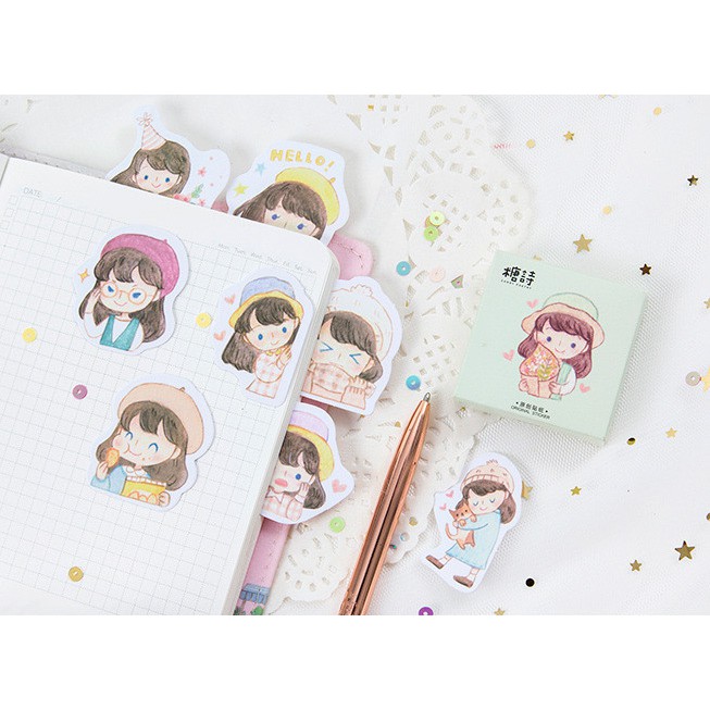 Set hộp Sticker Cute Girl