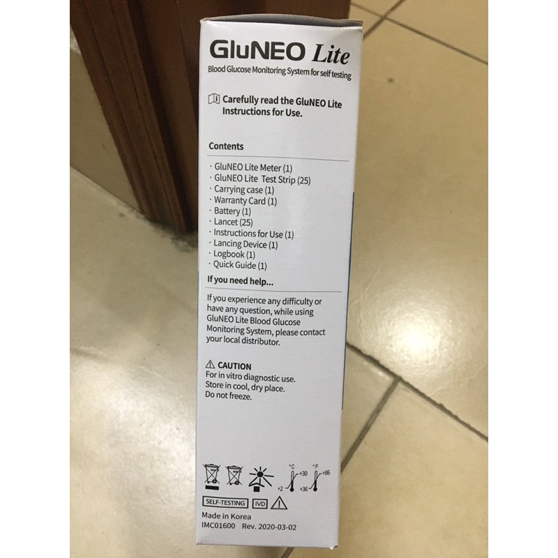 Máy đo đường huyết GluNeo Lite ( quà tặng sữa Glucerna )