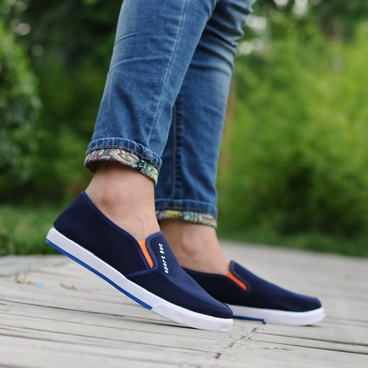 HCM-Giày lười sneaker cách tân không dây MÀU XANH - Giày vải thời trang cao cấp nam/nữ | BigBuy360 - bigbuy360.vn