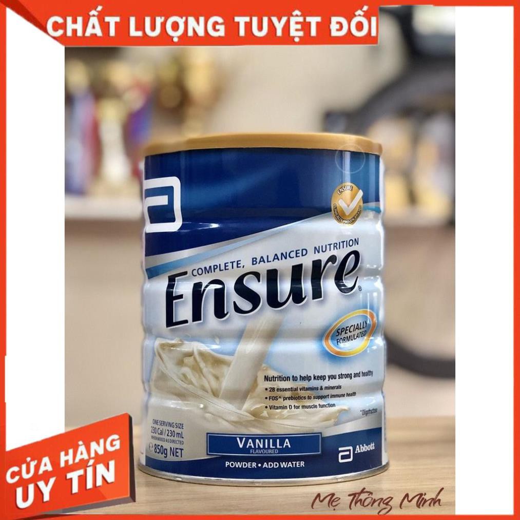 (FREESHIP+QUÀ+CHUẨN AIR) Sữa Ensure Úc (850g) vị vani mẫu mới