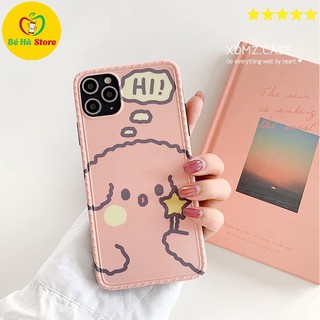 Ốp lưng iphone idm viền cún hồng chống bẩn, chất liệu cao cấp - iphone 7plus.8plus.x.xs.xs max.11.11 pro max