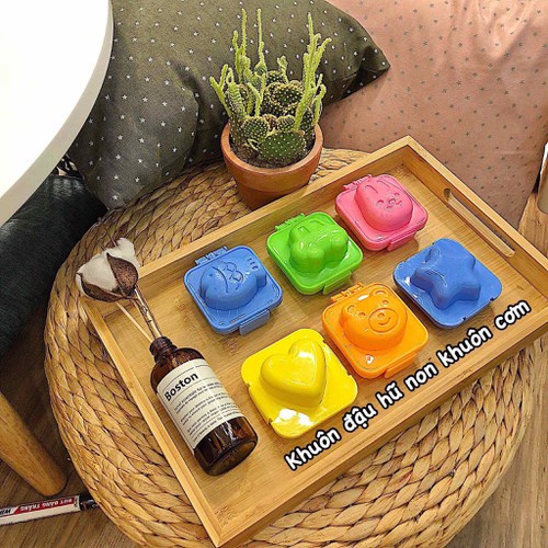 Set 6 khuôn cơm hình thú cho bé ăn dăm, làm bánh, ép cơm BENTO