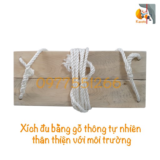 Xích đu ghế gỗ gắn cửa, treo tường - Con chơi xích đu - Bố tập xà đơn gắn cửa, treo tường - Tải trọng lên đến 100kg