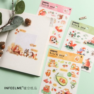 Sticker RỪNG DIỆU KỲ nông trại mây trang trí sổ, album, nhật ký, lưu bút, bullet journal