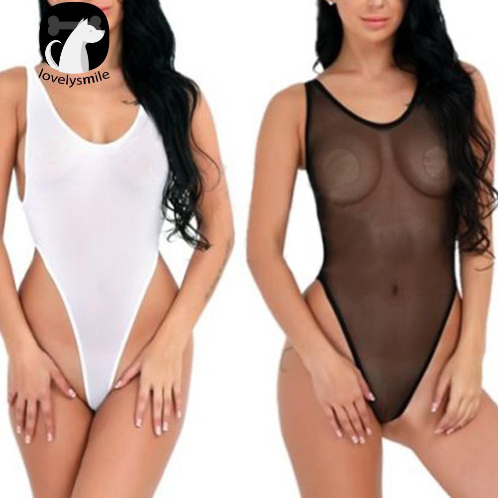 Bodysuit vải xuyên thấu