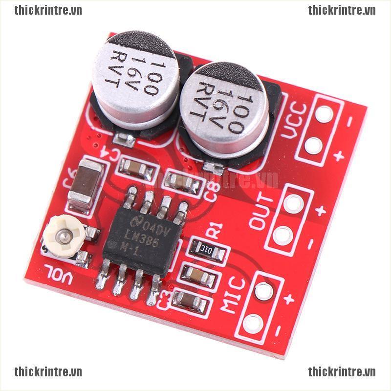 <Hot~new>DC 5V-12V LM386 electret microphone power amplifier board gain 200 times mic amp