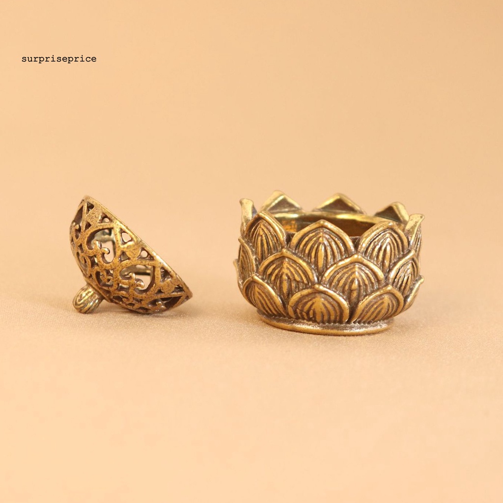 Giá Đỡ Trầm Hương Hình Hoa Sen Nghệ Thuật Bằng Đồng Dùng Trang Trí Nhà Cửa