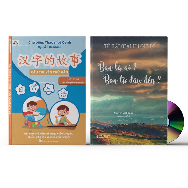 Sách - Combo: Câu Chuyện Chữ Hán + Bạn là ai? Bạn từ đâu đến? + DVD nghe sách