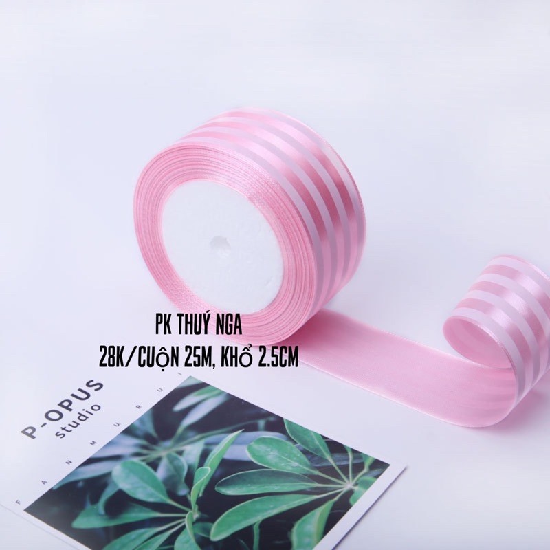 RUYBANG SỌC 2.5CM-25M TRANG TRÍ BÁNH KEM