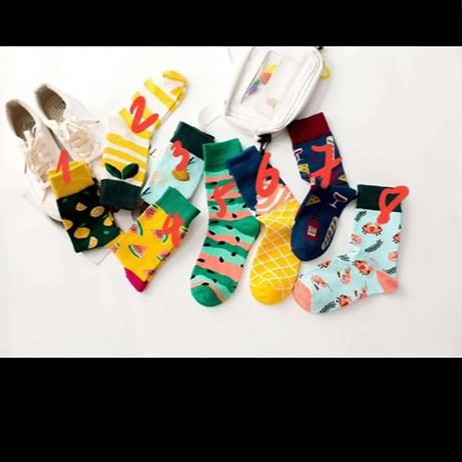 TẤT HỌA TIẾT 3D HÀN QUỐC