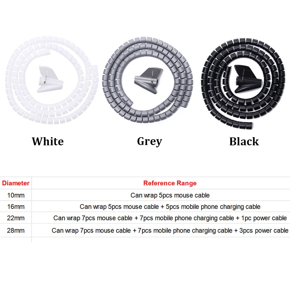 Dây quấn bảo vệ dây cáp dài 2m 3m 5m linh hoạt tiện dụng