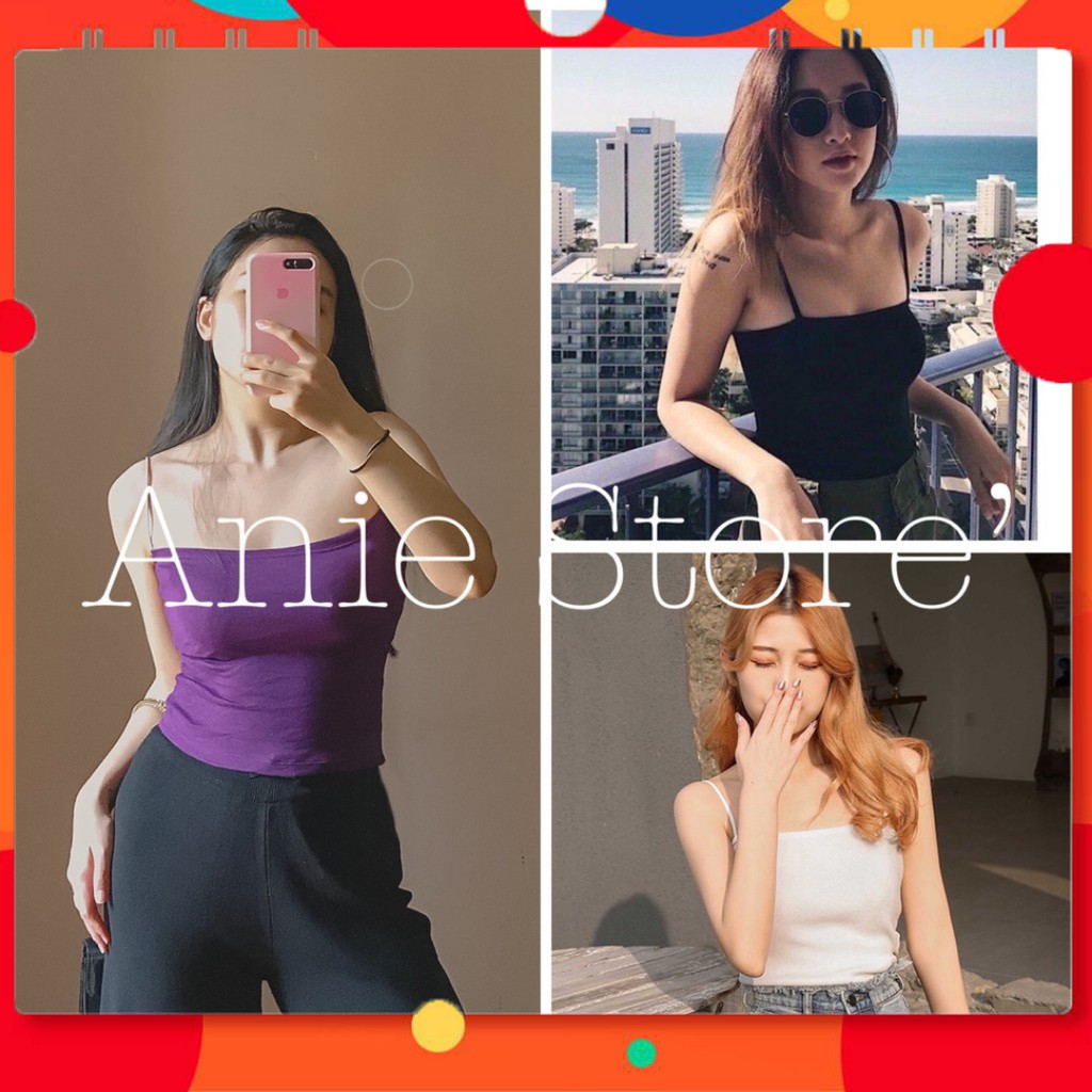 [Ghé Shop Xem Thêm Nhé] Áo hai dây croptop nữ, áo 2 dây croptop nữ chất bozip siêu đẹp phối quần jean, chân váy, áo vest