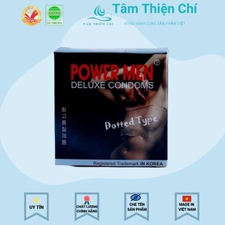 Bao cao su Powermen Dotted gai hộp 3 chiếc