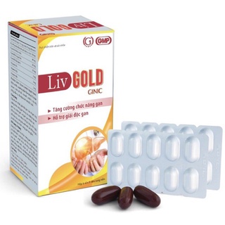 LIV GOLD GINIC Uống để hỗ trợ trong trường hợp viêm gan virus, xơ gan