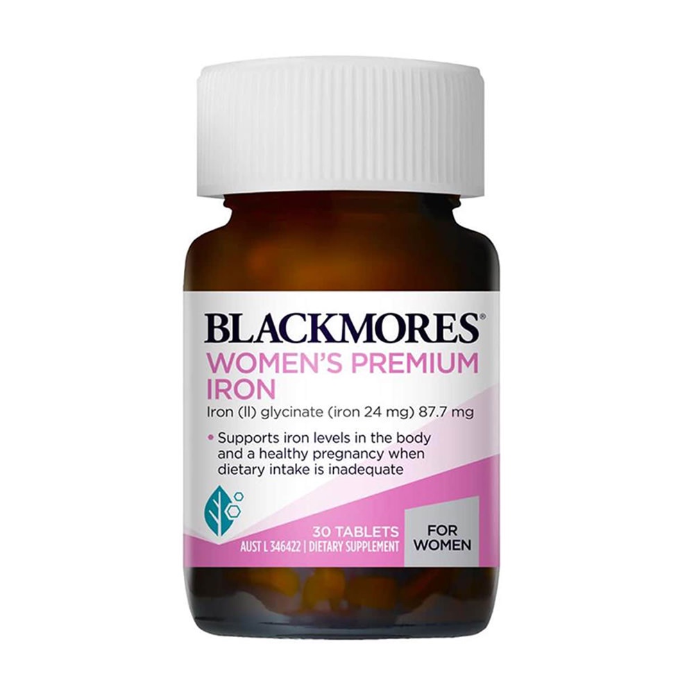 Viên uống bổ sung sắt cho phụ nữ và bà bầu Blackmores Women’s Premium Iron 30 Tablets