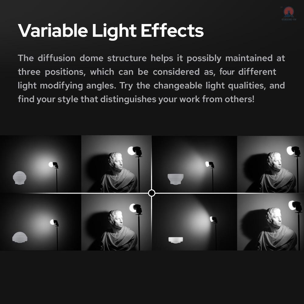 Mái Vòm Khuếch Tán Ánh Sáng Chụp Ảnh Godox AK-R22 Bằng Silicone Có Thể Gấp Gọn Cho V1 Series AD100PRO AD200PRO