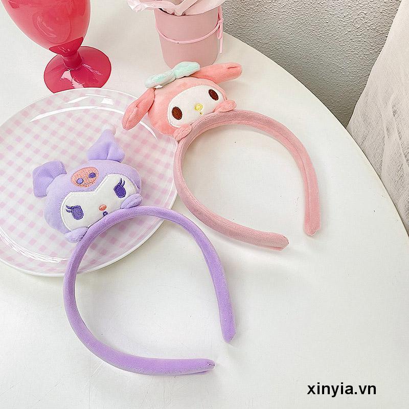 🌺Băng Đô Cài Tóc Hoạt Hình Cinnamoroll Cún Melody Nhồi Bông Ba Chiều Phụ Kiện Chụp Ảnh Rửa Mặt
