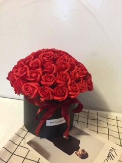 Giỏ hoa hồng sáp thơm